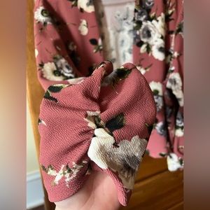 Pink flower cover up